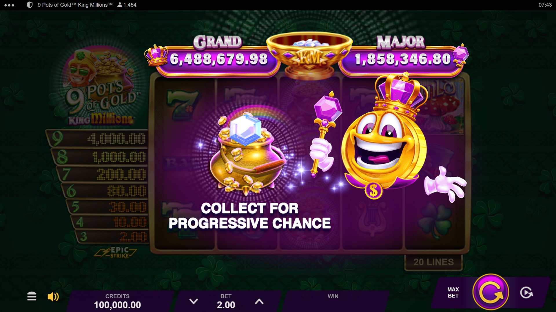 9 Pots of Gold: King Millions