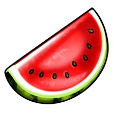 Watermelon symbol in Shining Crown Clover Chance pokie