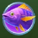 Purple fish symbol in Big Money Bass 6 pokie