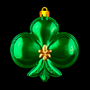 Christmas tree toy in the form of a green club symbol in Royal Xmass 2 pokie