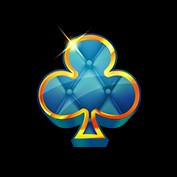 Blue clubs symbol in 9 Mad Hats King Millions pokie