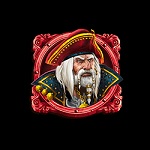 An old pirate symbol in Adventures Of Doubloon Island Link And Win pokie