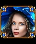 Blue witch symbol in Sisters of OZ WowPot pokie