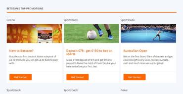 Betsson casino: Promotions