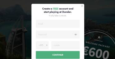 Dunder casino: Registration