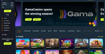 Gama Casino: Main Page