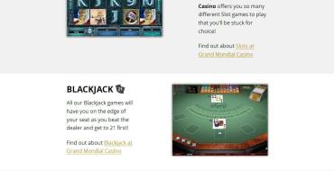 Grand Mondial casino: Games