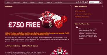 Ruby Fortune Casino: Promotions