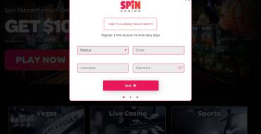 Spin casino: Registration