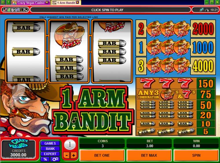Play 1 Arm Bandit pokie NZ