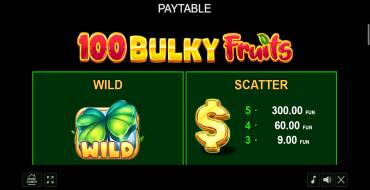 100 Bulky Fruits: Payout table