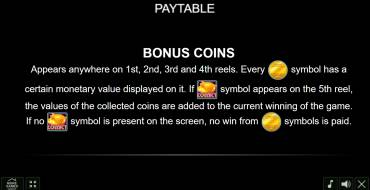 100 Golden Coins: Unique features