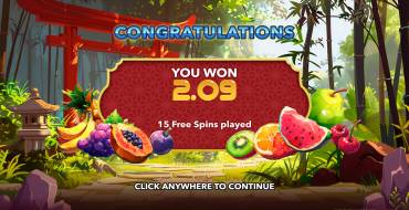 243 Fruity Zen: Winnings