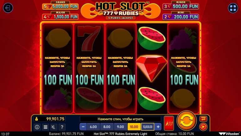 Hot pokie: 777 Rubies Extremely Light