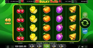 40 Bulky Fruits: Slot machine