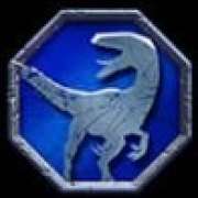 Blue sign symbol in Jurassic World Raptor Riches pokie