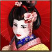 Geisha on a red background symbol in Geisha pokie