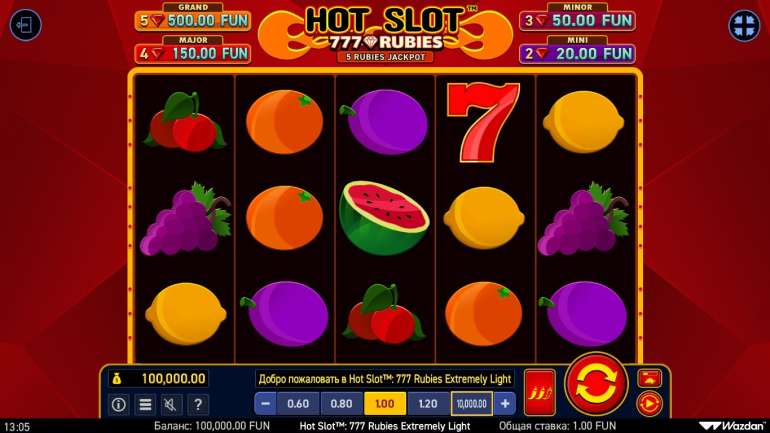Hot pokie: 777 Rubies Extremely Light