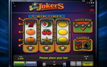 5-Line Jokers pokie NZ