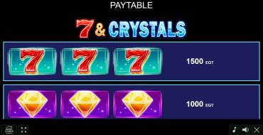 7 & Crystals: Payout table