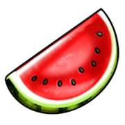 Watermelon symbol in 20 Burning Hot Clover Chance pokie