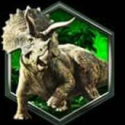 Triceratops symbol in Jurassic World Raptor Riches pokie