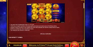 9 Coins Grand Gold Edition: Rules