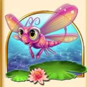 Pink dragonfly symbol in Little Dragons pokie
