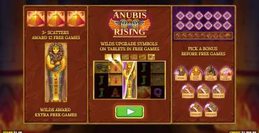 Anubis Rising: Unique features