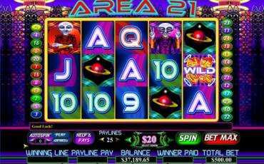 Area 21 pokie NZ