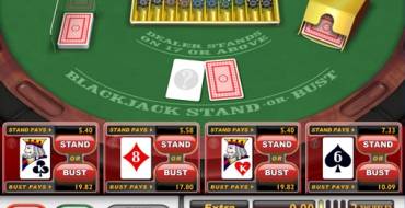 Blackjack Stand or Bust: Interface