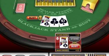 Blackjack Stand or Bust: Payoffs