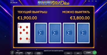 Blue Slot Dice: Risk game