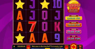 Burning Sun Extremely Light: Slot machine