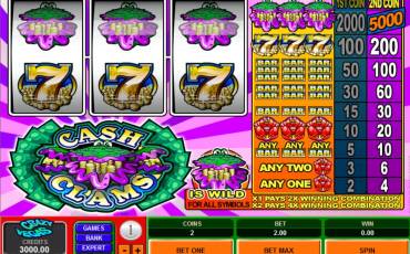 Cash Clams pokie NZ