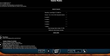 Casino Roulette: Payout table