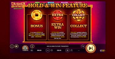 Chaisen: God of Fortune — Hold and Win: Free spins and/or respins