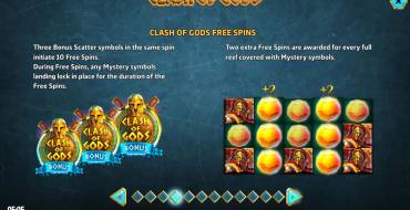 Clash of Gods: Free spins