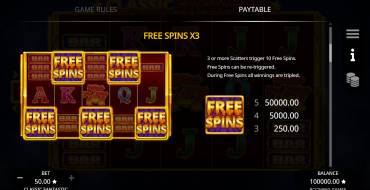 Classic Fantastic: Free spins and/or respins