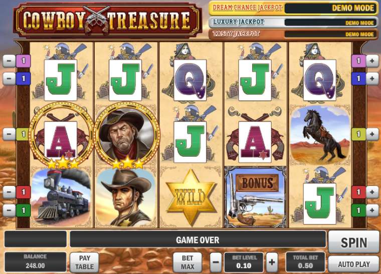 Play Cowboy Treasure pokie NZ