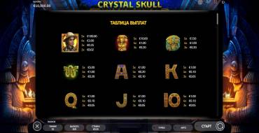 Crystal Skull: Payout table