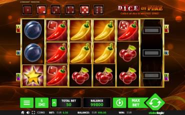 Dice on Fire pokie NZ