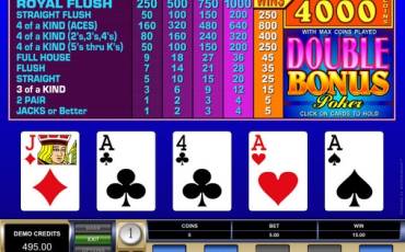 Double Bonus Poker online