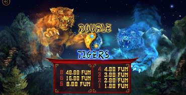 Double Tigers: Payout table