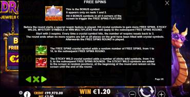 Drago: Jewels of Fortune: Free spins