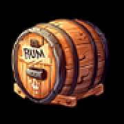 A barrel of rum symbol in Lord Of The Seas pokie