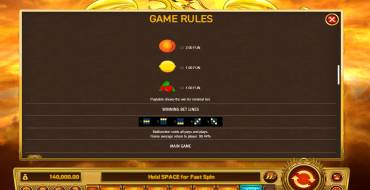 Fenix Play Deluxe: Payout table