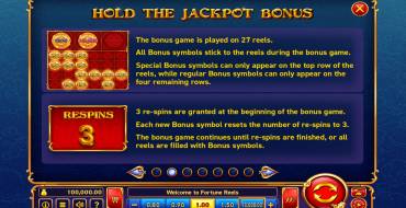 Fortune Reels: Free spins and/or respins