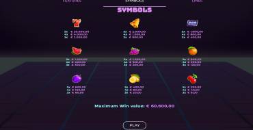 Fruity Beats: Payout table