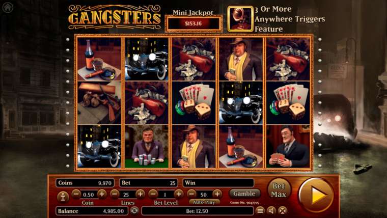 Play Gangsters pokie NZ